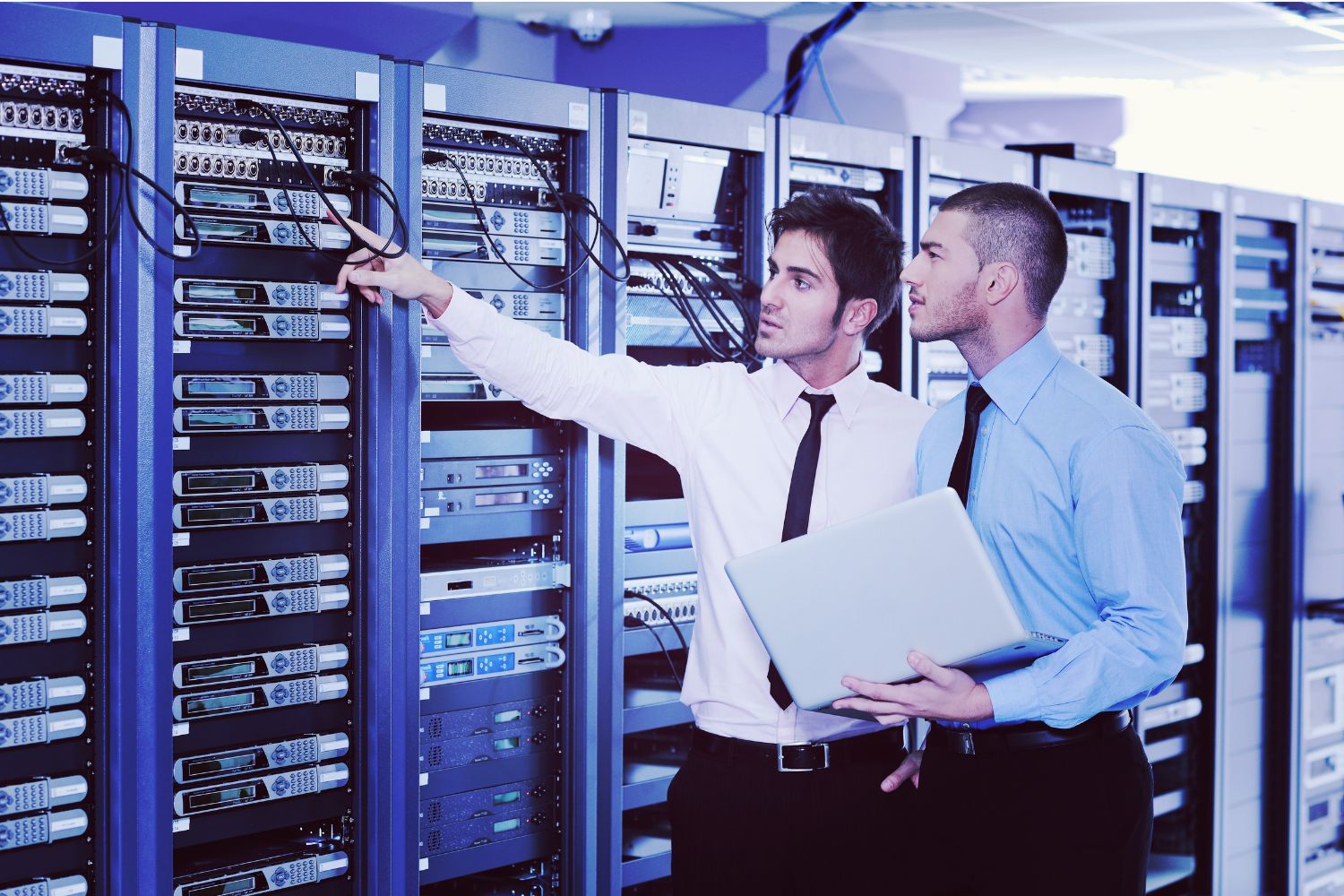 Visual representation of the components of the IT infrastructure working together